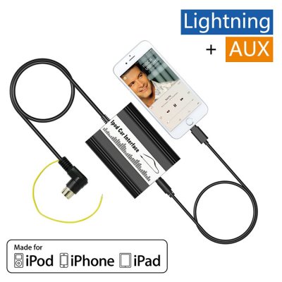 Car Adapter for iPod/iPhone Lightning For VOLVO HU