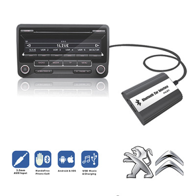 For OEM Car CD Changer Bluetooth Music Hands free Interface For RD3 RD4(Peugeot Citroe)