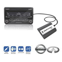 New bluetooth mp3 player with Microphone remote control for Nissan Infiniti Bose/clarion radios