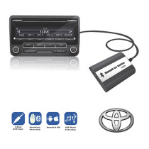 V1-New HFP A2DP technology chargeable bluetooth car kit For Toyata Lexus Scion 2*6P