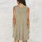 Summer Fashion Design Sleeveless Off-Shoulder 100% Cotton Breathable Dress For Women
