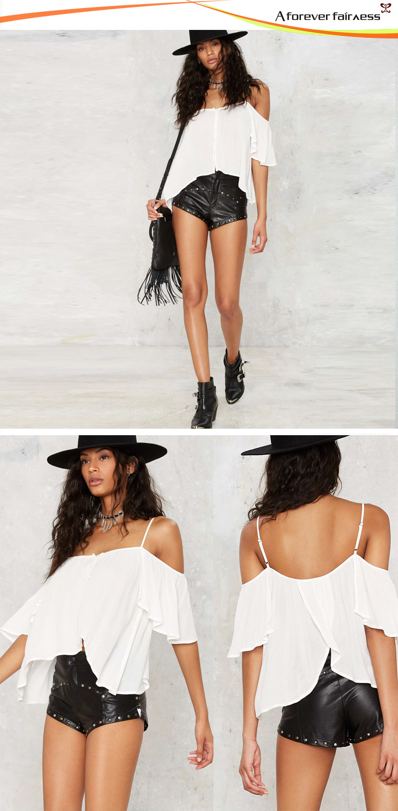 Sexy Short Sleeve Backless Camisole