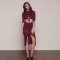 Women One Piece Slim Fit Bodycon Midriff-Baring Design Knitting Dress For Ladies China