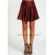 Latest Model Skirt A Pattern Red Colour Women Leather Sexy Girl Mini Skirt