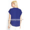 New Design Women Blue Blank Custom T shirt