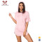 New Fashion Pure Color Short Sleeve Women Hoodies With Hood Design