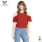 Off The Shoulder Short Sleeve Women T-Shirt New Design Red T-Shirt For Fashion Ladies