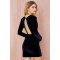 A_FOREVER_FAIRNESS Fashion V Neck Long Sleeve Sexy Ladies Bodycon Dress Sexy Velvet Night Dress For Women