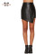 AFF New Model Sexy Women Bodycon Black Pu Leather Skirt Girl Mini Skirt Ladies Short Skirt Designs