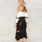 AFF New Model Sexy Women Bodycon Skirt Latest Long Skirt Design Black Pu Leather Skirt Design For Fashion Women