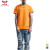 A Forever Fairness 2017 New Design Orange Printed Mens Plus Size T Shirt