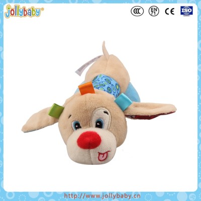 Cartoon Stuffed Animal Soft Plush Hand Rattle Toys Infant Dolls Baby First Dog Plush Rattle Toy