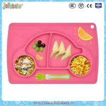 New Arrival Heat Resistance Baby Plate Silicone Placemat Plate For Kids