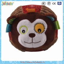 Jollybaby Colorful Super Soft Baby Chime Ball With Animals Face