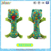Jollybaby soft plush rattle toy with mirror inside