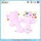 Jollybaby new design pink cat plush hand rattle stick best baby toys