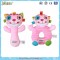 Jollybaby new design pink cat plush hand rattle stick best baby toys