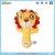 Jollybaby new design lion plush hand rattle stick best baby toys