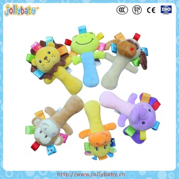 Jollybaby plush hand rattle stick best baby toys