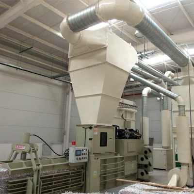 Printing industry waste discharge line material shredder