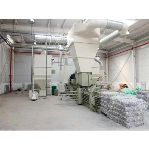 Printing industry waste discharge line material shredder