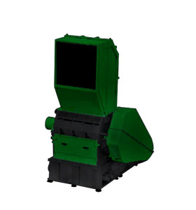 Plastic crusher single shaft shredding machine for recycling applications.