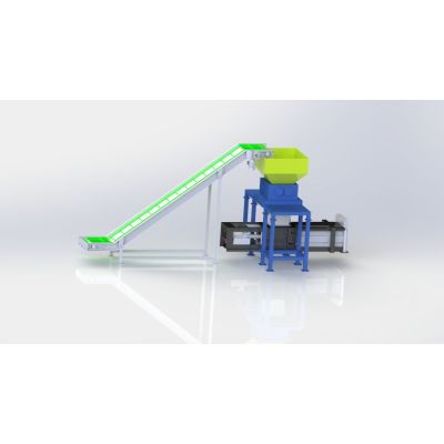 Plastic Bottle shredder and Baler solution