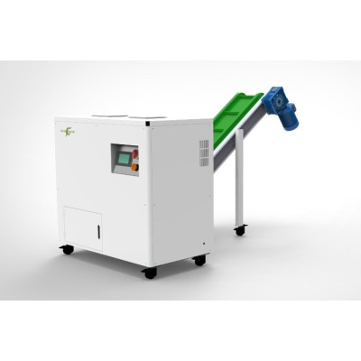 E-waste destruction two shaft HDD shredder with conveyor