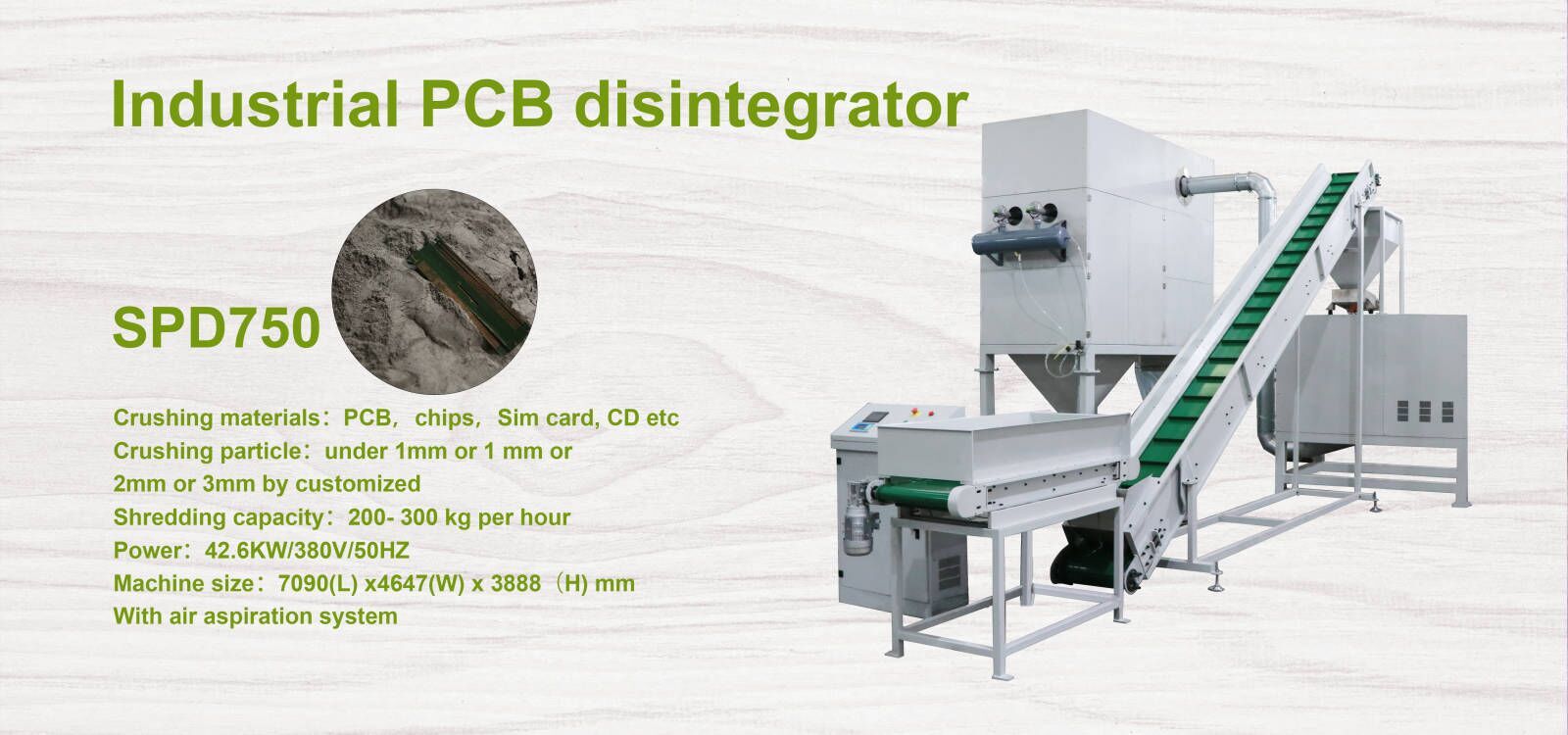 An Industrial Grinding Machine for Electronic Components Equipped with a PLC Automatic Control System and a Recovery Line