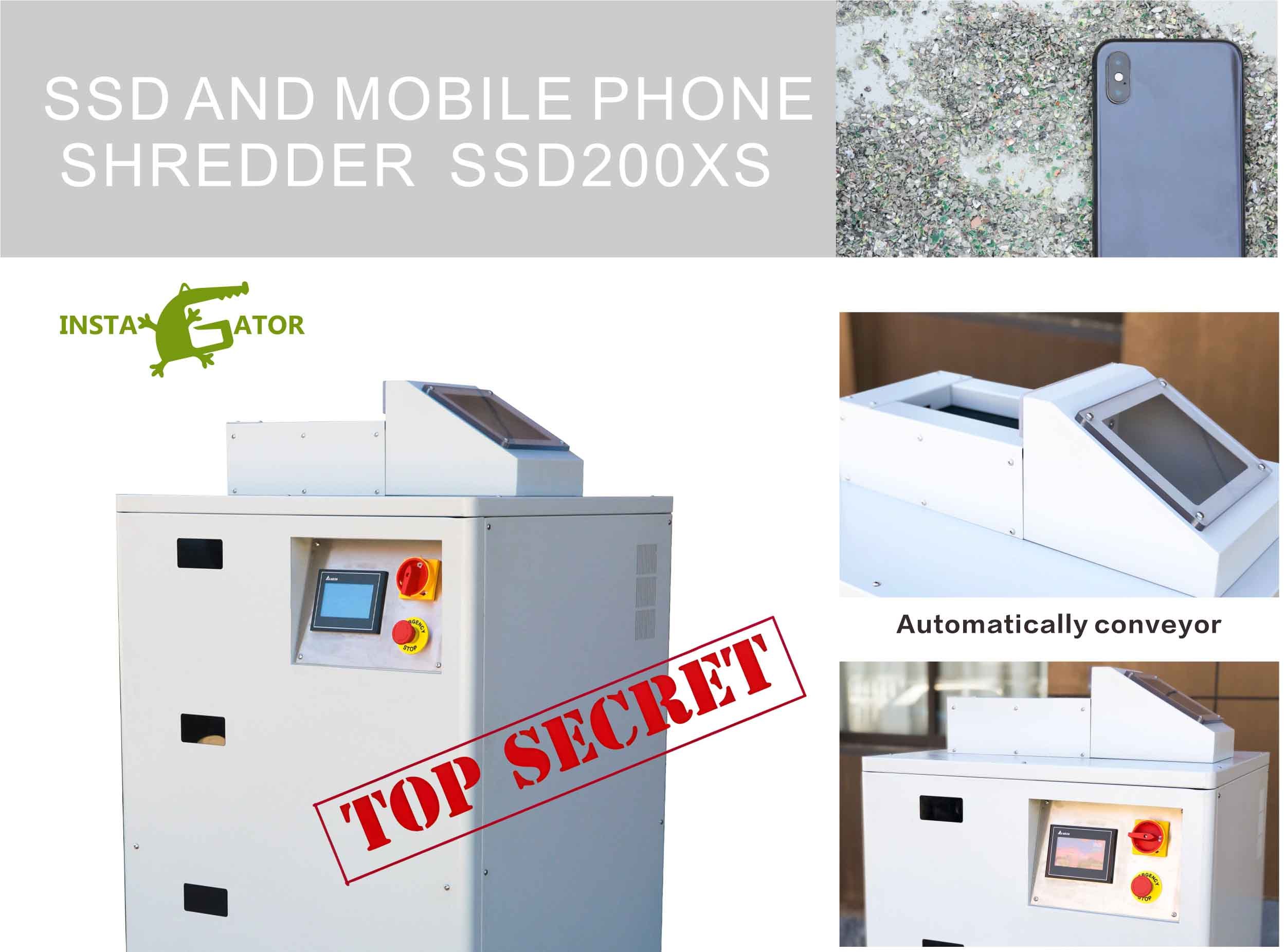 Gator United States Ssd Mobile Phone Shredder With Din 66399 High Level E5 for Data Destruction Security Protection