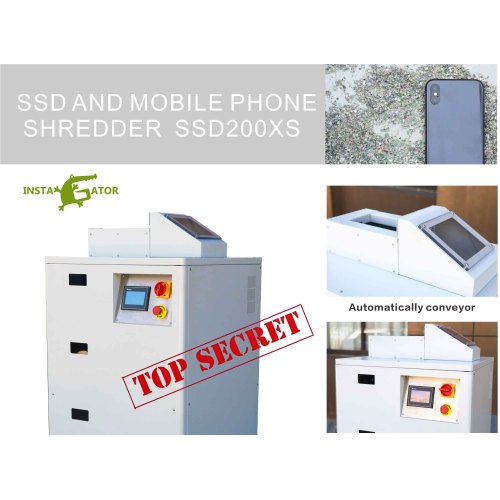 Gator United States Ssd Mobile Phone Shredder With Din 66399 High Level E5 for Data Destruction Security Protection
