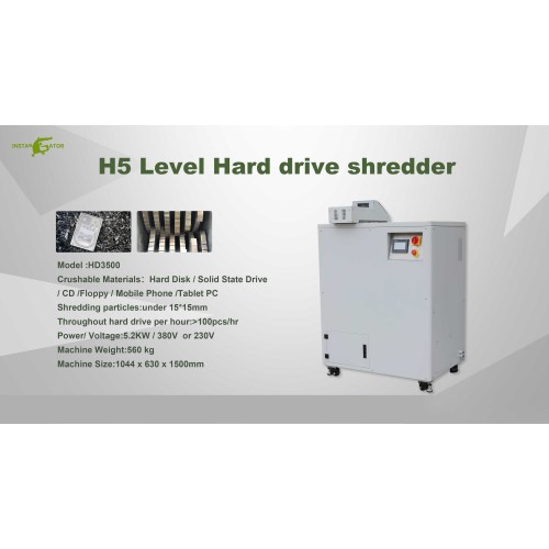 An Easy-to-operate Electronic Waste and Solid-state Drive shredder with Dual Feeding Ports