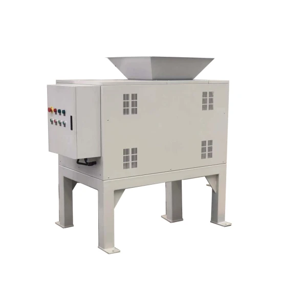 Industrial E-waste HDD scarp metal plastic two shaft shredder