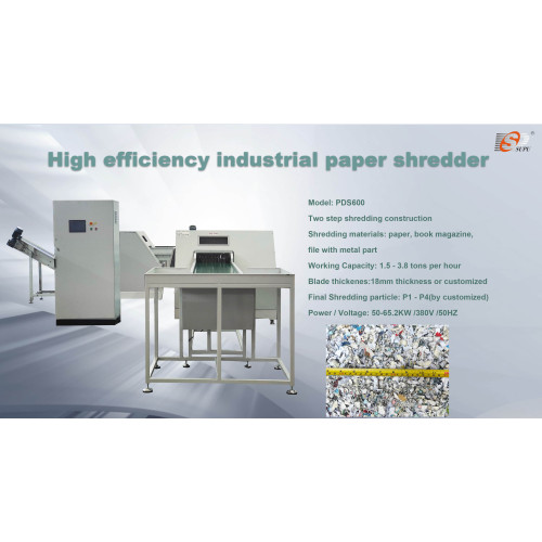 High-efficiency One-click Heavy-duty Industrial Shredder, a Destruction Processor for Magazines, Books, Documents, Etc