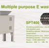 E-Waste shredding test by SUPU SPT400 industrial two shaft shredder