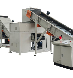 Industrial high security P5-P7 paper shredding line with 3 tons per hour