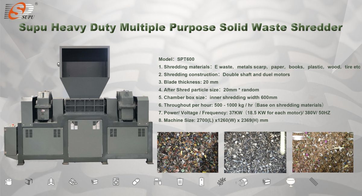 SUPU Double Shaft Shredder Is A Powerful Tool To Break The Garbage Encirclement Problem