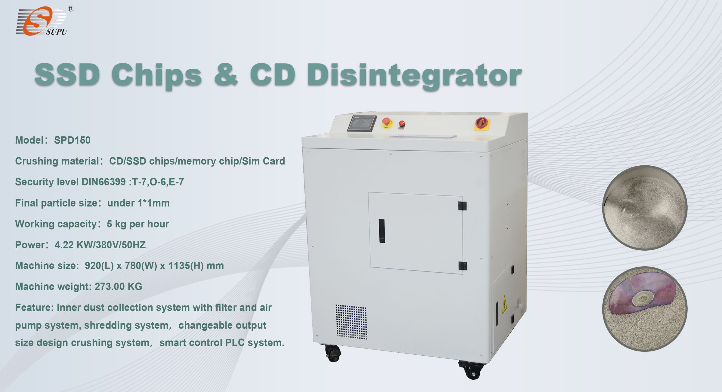 Portable Grinding Machine, Suitable for CDS, SIM Cards and Chips, with a Highly specialized High-speed Grinding System