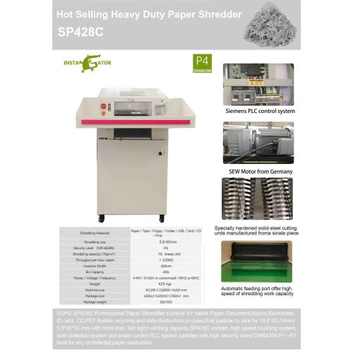 A Large-capacity SIM Card, Cd, Floppy Disk, Hard Disk and Other Material shredder with Low Decibel Noise