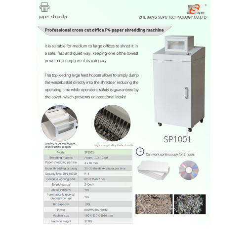 Portable Small Paper Shredder, Suitable for Daily Office Use, for Shredding A3/A4 Paper, with Movable Rollers