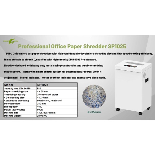 High-security CD and Document Shredders, with High-efficiency Shredding Speed, Meet the Demands of High-intensity Office Work