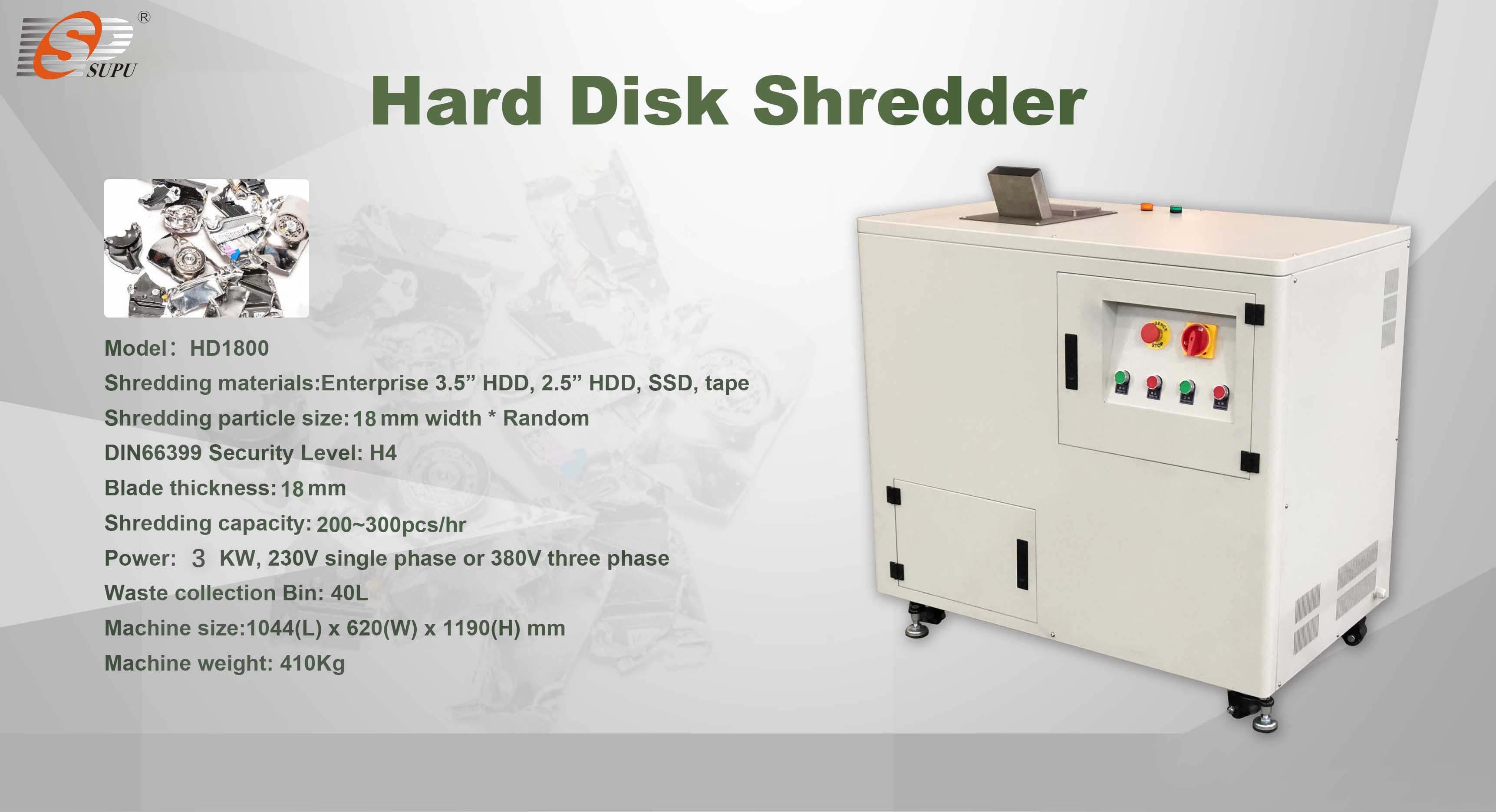Portable Small Hard Disk Shredder, Dual-axis Solid-state Drive Shredder, Suitable for Office and Home Office Use