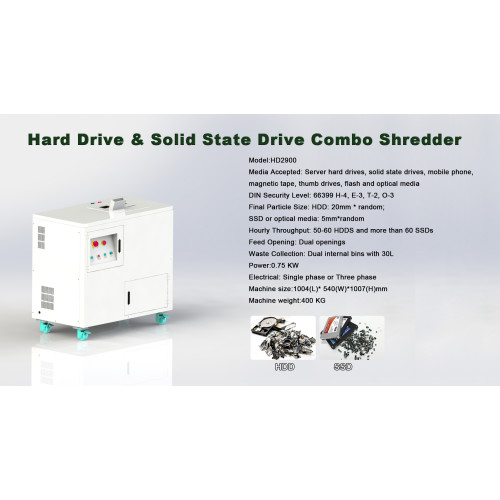 The CE Certified Hard Disk and Solid-state Drive Data Destruction shredder Is Highly Efficient and Convenient for Processing