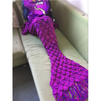 Custom crocheted mermaid tail blanket adult