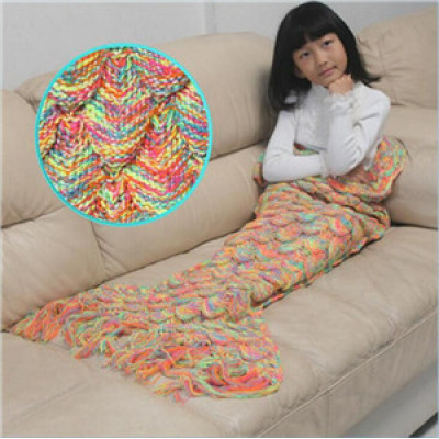 Knitting mermaid crochet sleeping bag