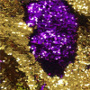 custom-made fish scale  sequin fabric purple and gold