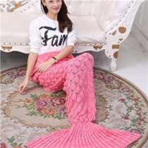 custome mermaid tail blanket knit pattern sleeping bag