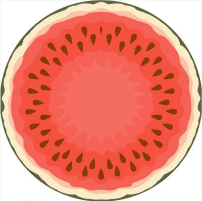 roundie digital printing beach towel custom watermelon