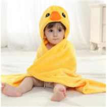 baby bamboo hooded towel/surf hooded poncho towel.yellow duck