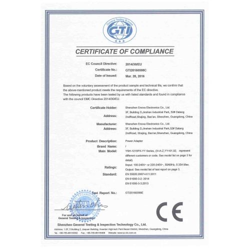 adapter Certificate